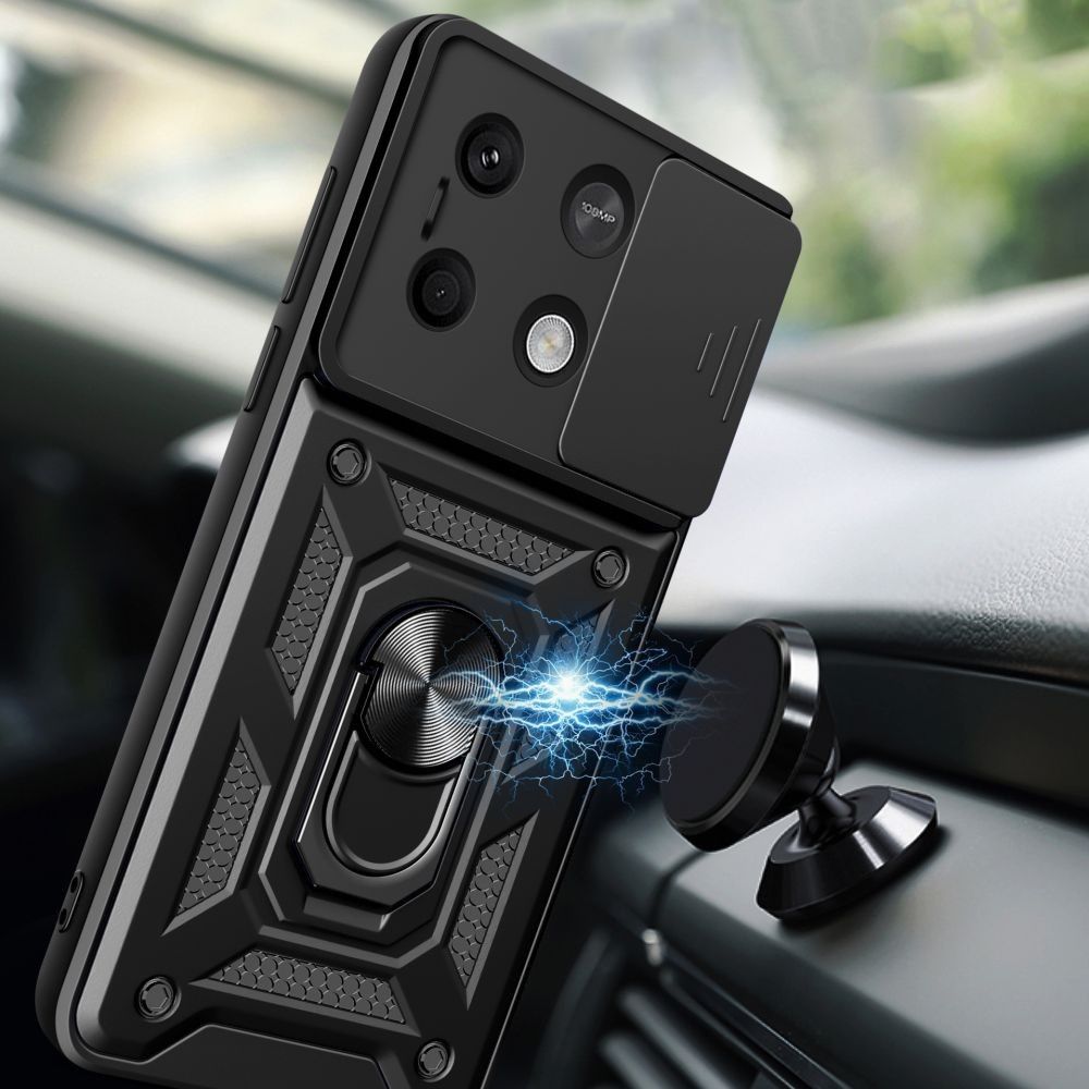 Etui Tech-Protect do Xiaomi Redmi Note 13 5G CamShield Pro Ring Black