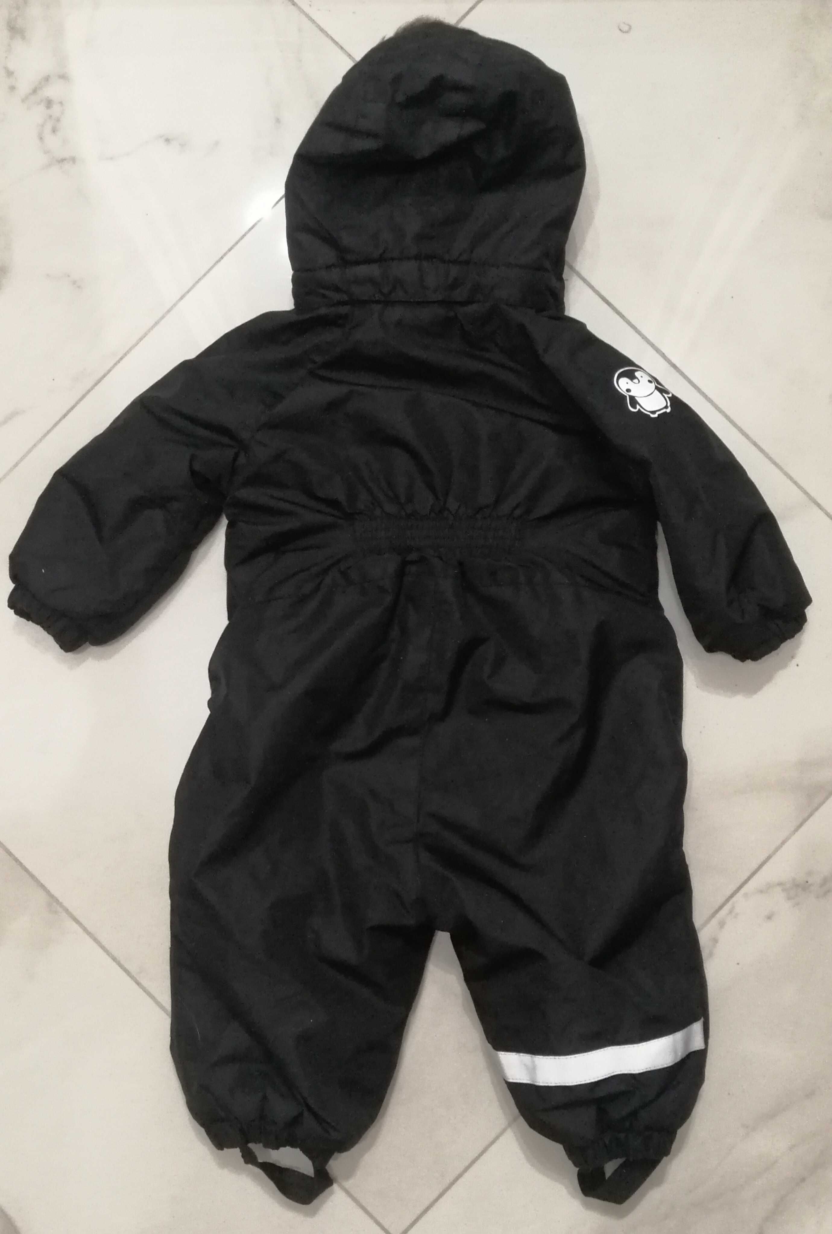 Kombinezon zimowy dziecięcy H&M roz. 74cm 6-9 mies czarny