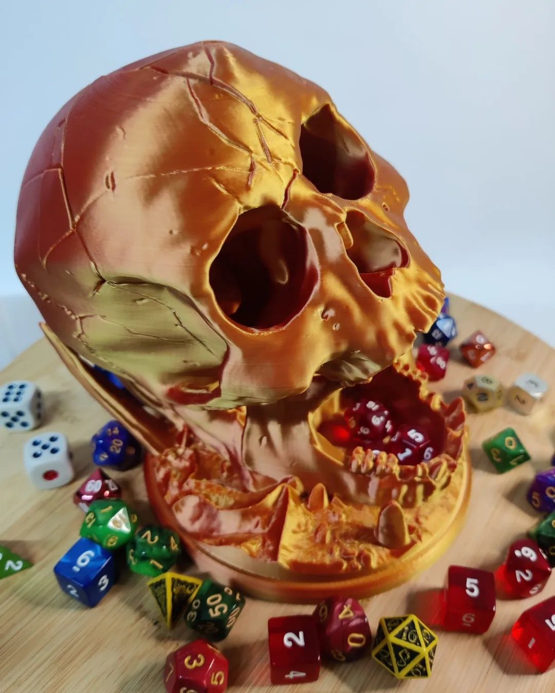 Skull Dice Tower Dourada e cobre