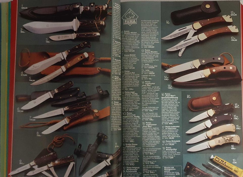 Catálogo Frankonia Jagd 1988/1989 - Caça, Armas, Vestuário, Facas