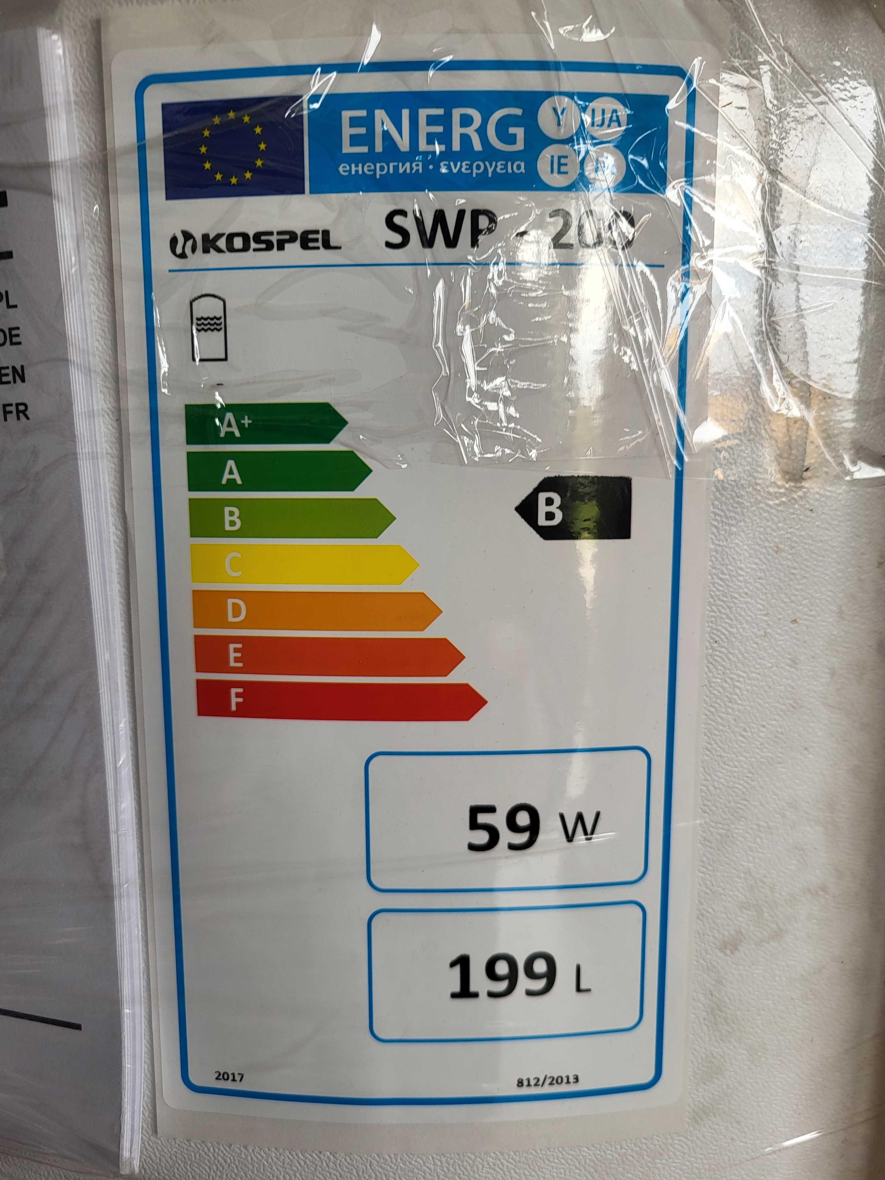 Wymiennik cwu Kospel swp-200 z wężownicą 2,1m2 do pomp ciepła nowy