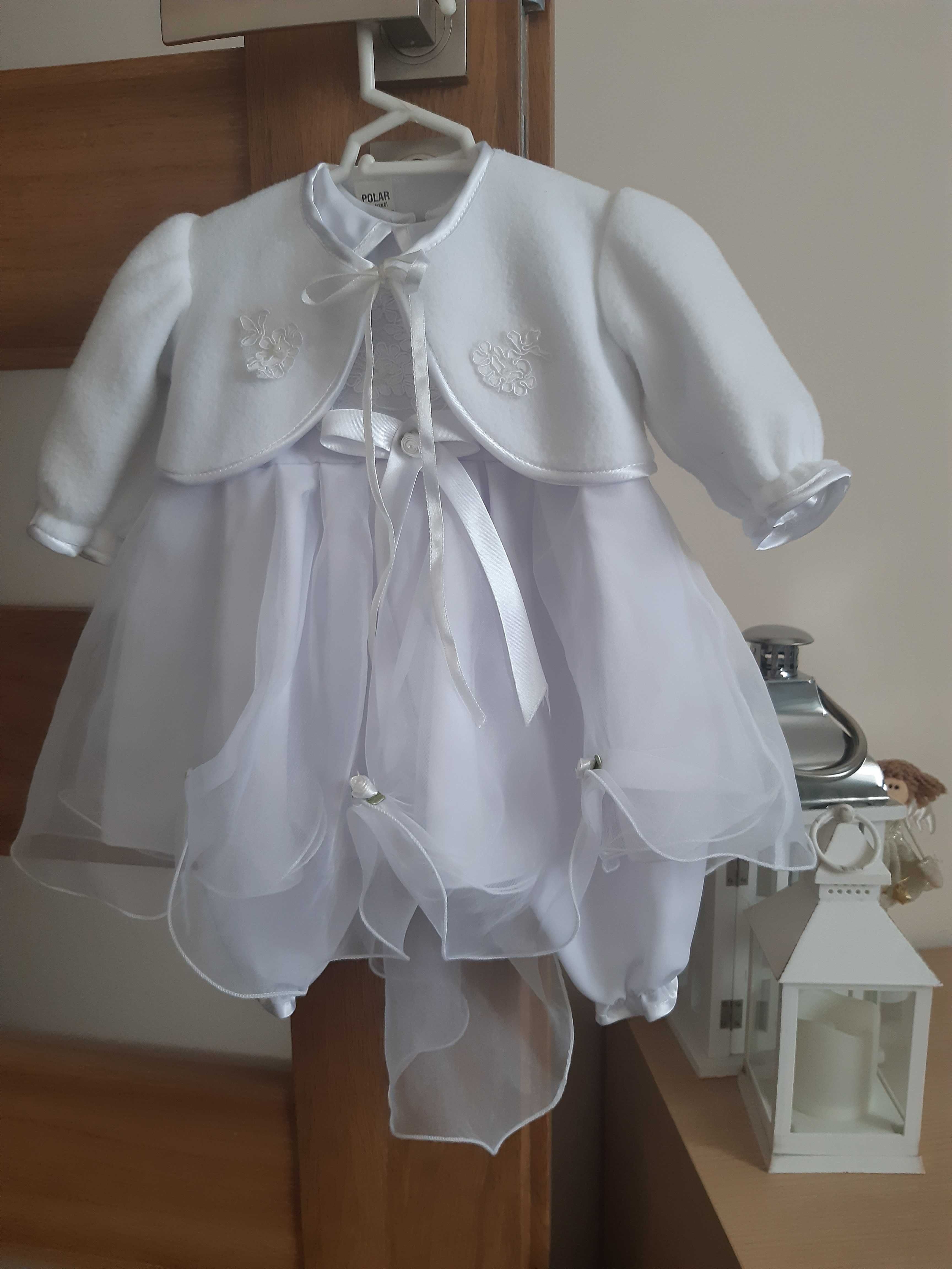 Ubranko - sukienka do chrztu dla dziewczynki roz. 62