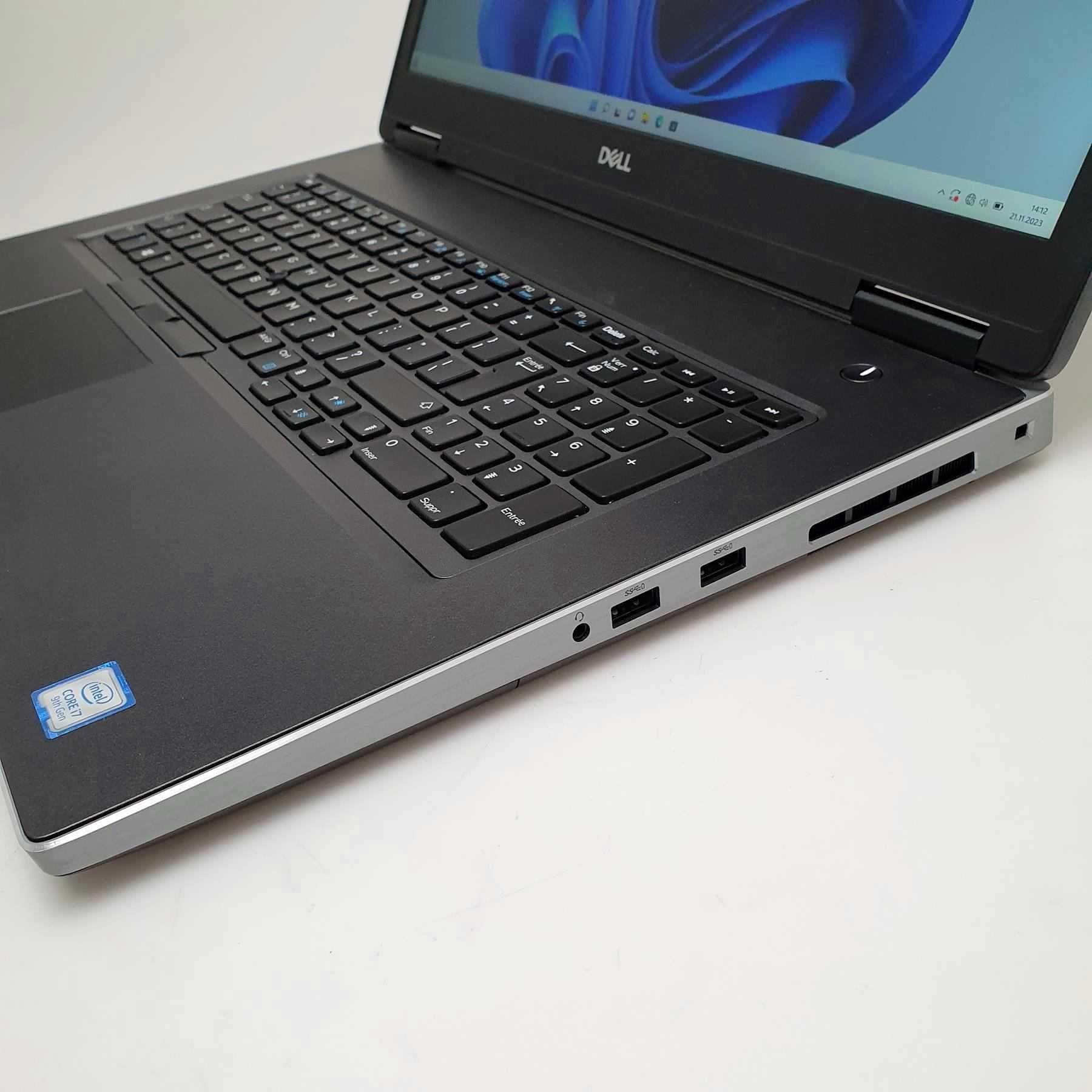 Laptop Dell Precision 7740 / RTX i7 32GB DDR4 512 SSD 17 cali Win 11