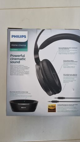 Słuchawki Philips SHC8800, czarne, nieużywane