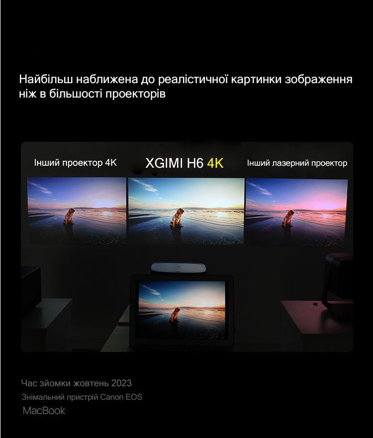 Проектор XGIMI H6 4K fixed zoom (у наявності)