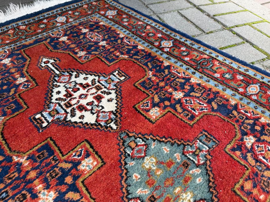 Dywan perski Hamadan 290x80 Długi Chodnik Vintage ręcznie tkany