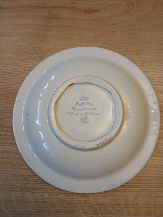 Duża popielniczka z porcelany angielskiej Delft blue