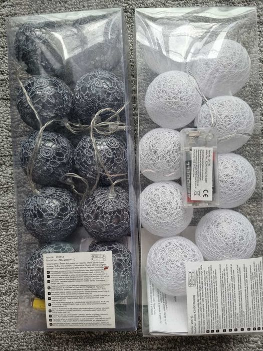 Lampki cotton balls 2 komplety.