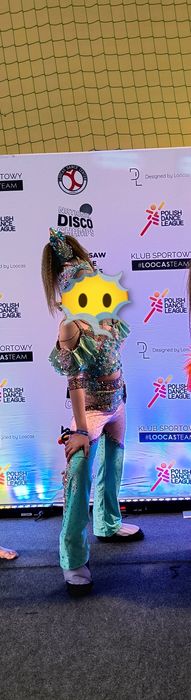 Solo Strój disco dance taniec kostium 158  piękny