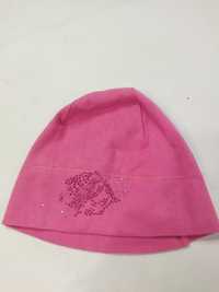 Różowa jesienna czapka rozmiar 46/48 (2lata), 100% bawełna