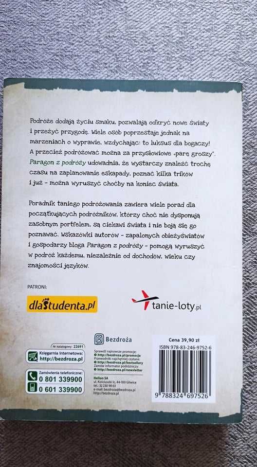 Książka Paragon z podróży. Poradnik taniego podróżowania