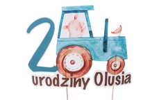 Topper na tort urodzinowy traktor farma