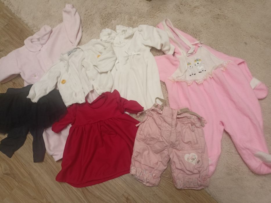 Ubrania dla dziewczynki 56-68 paka paczka ubrań