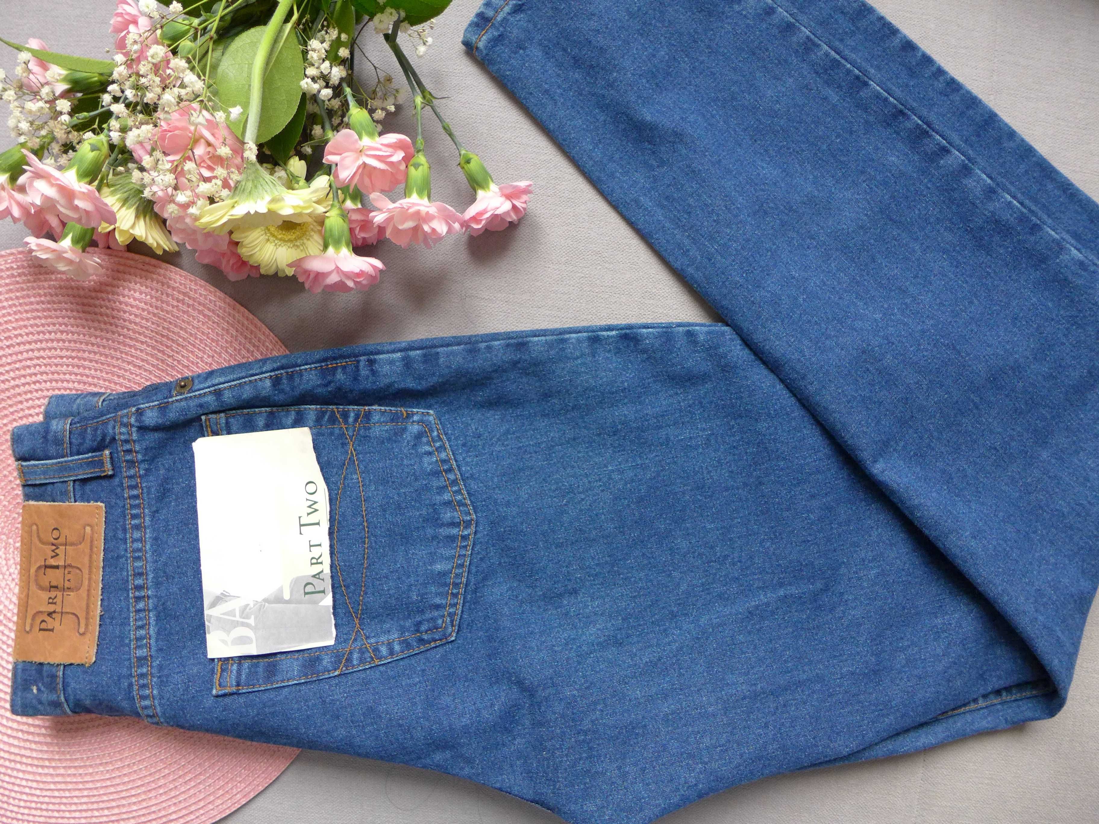 Duńskie klasyczne jeansy mom jeans na wysoką High Rise S 36 must-have