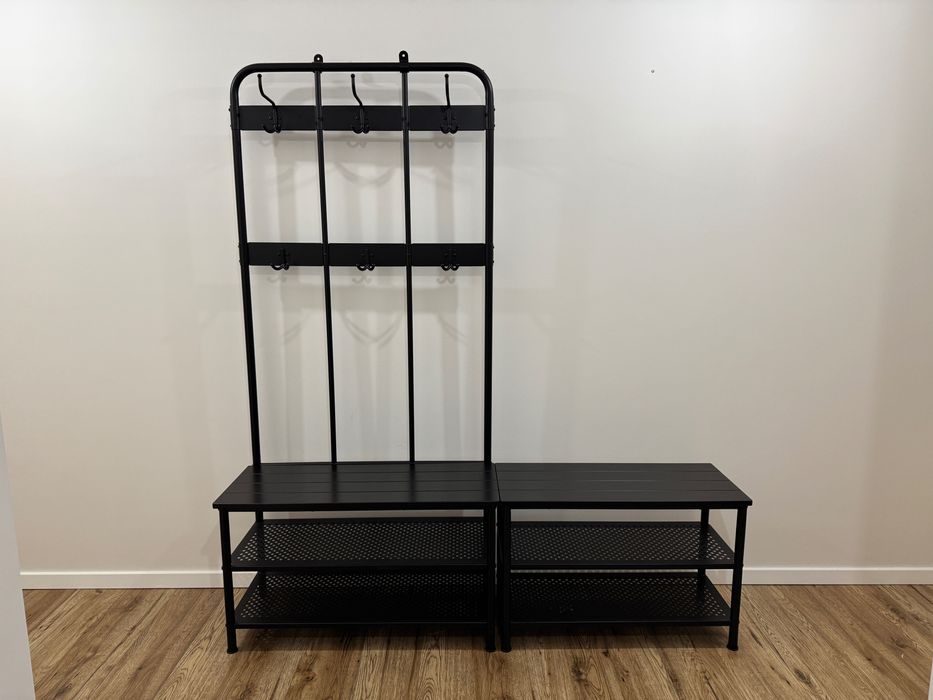 IKEA NIPASEN wieszak na kurtki + ławka na buty