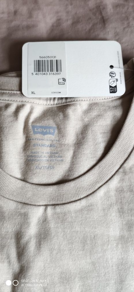 Levi's piaskowy t-shirt rozm XL