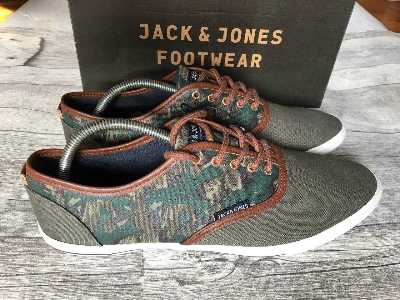 44р (28см) новые кеды цвета хаки jack & jones