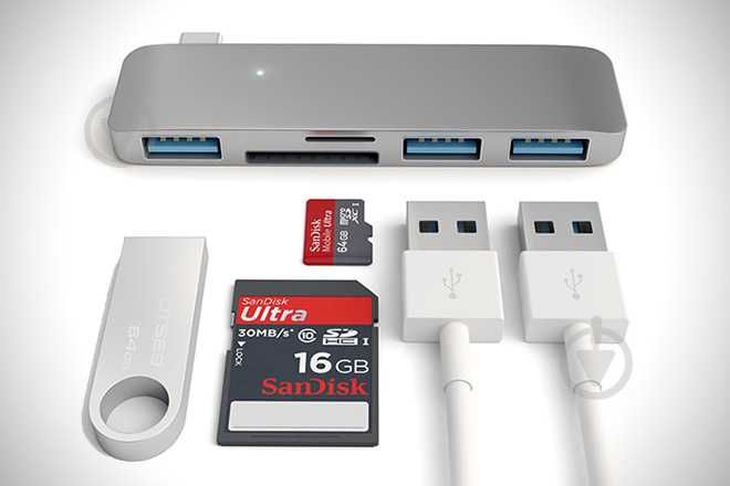 Адаптер Kit USB-C Multiport Adaptor USB-C to 3*USB 3.0, SD/ microSD