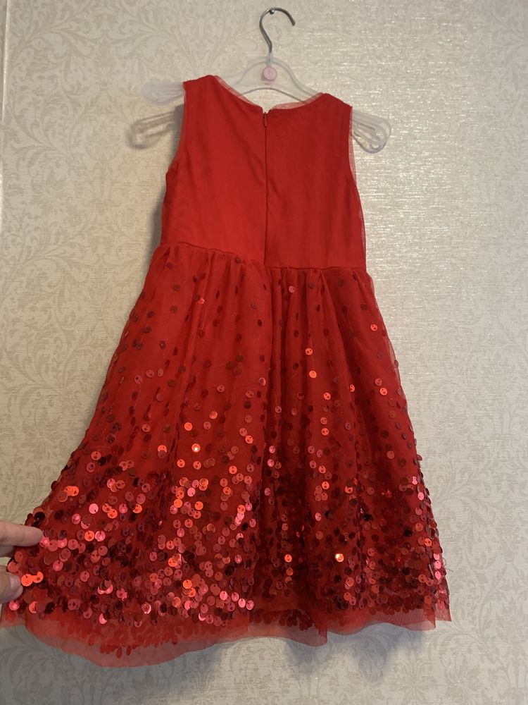 Платье нарядное пайетки S 5-6 лет gap сукня новорічна на свята