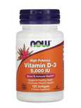 Now foods високоефективний вітамін D3, 5000 МО, 120 капсул