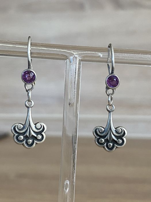 Серебряные серьги 875 СССР