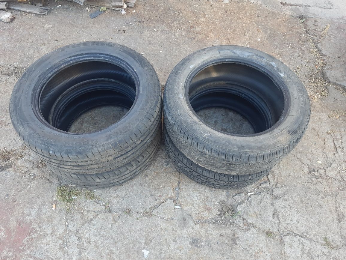 Шины 225/55 R17 Petlas 2 шт и Yokohama 2шт