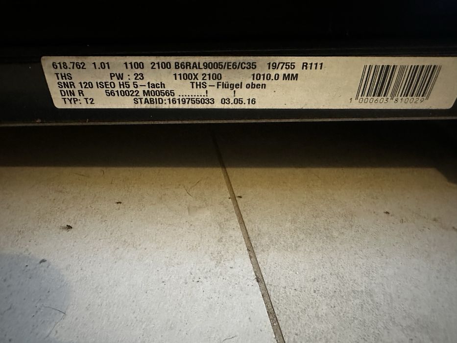 Hormann Termosafe 210x110 Lewe Aluminiowe drzwi ok Wawy