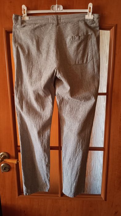 Linen Life  Niemieckie męskie spodnie lniano-bawełniane, 55% Len, M/L