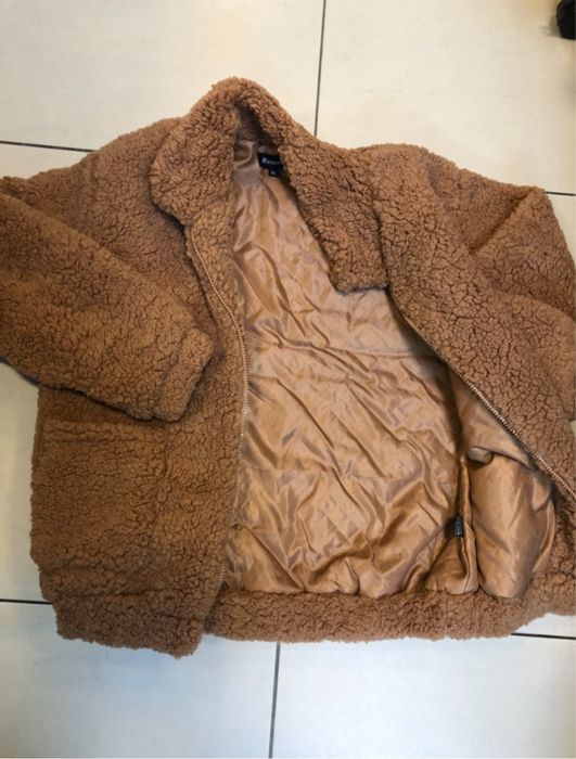 Nowa bluza miś futerko, z kieszeniami, rozpinana, kurtka, oversize