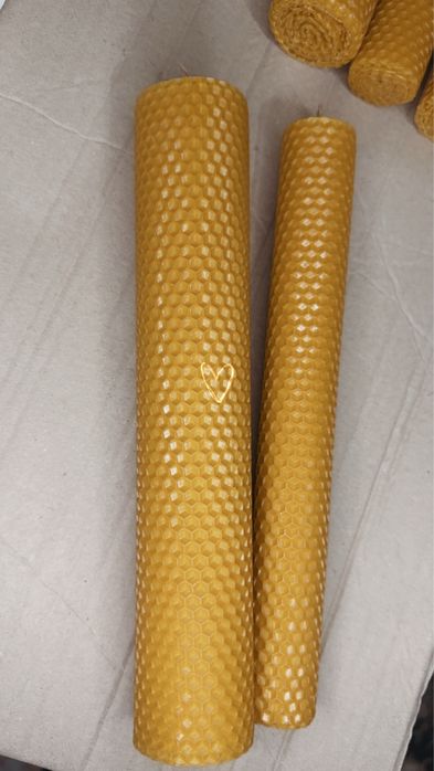 Свічки з натуральної вощини – ручна робота, аромат меду