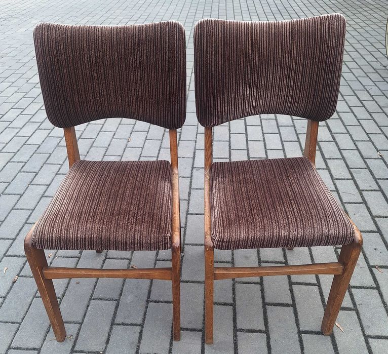 Hałas Motylek, krzesła typ 296, PRL, vintage, retro, dwie sztuki
