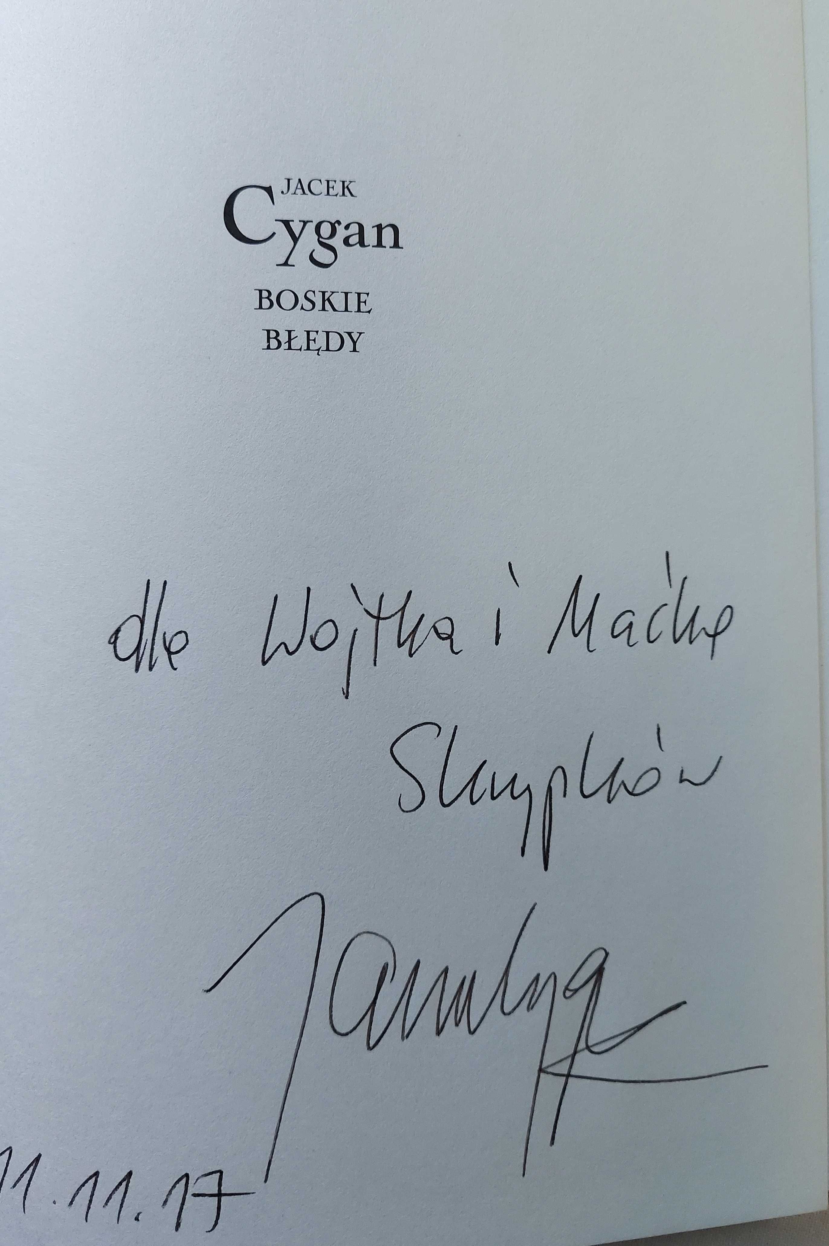 Boskie Błędy - Jacek Cygan AUTOGRAF