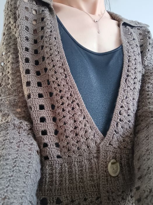 Kardigan sweter sweterek damski z wełną