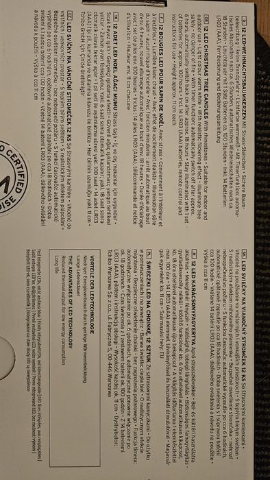 Światełka  na choinkę do wew.i na zewnątrz Tchibo pilot baterie 12 szt