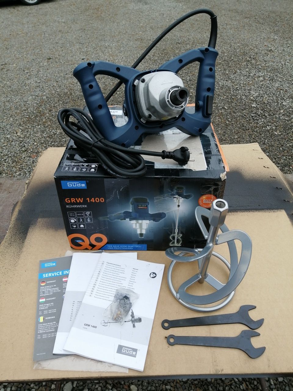 Mieszadło budowlane do zapraw kleju farb Gude GRW 1400W
