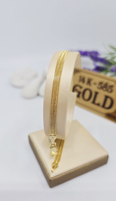 Złota bransoletka taśma próba 585 14k