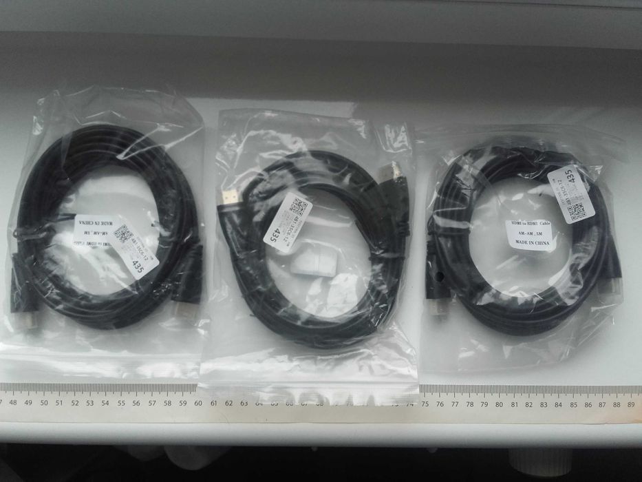 Kabel HDMI-HDMI 5m, HDMI1.4, 4K, FullHD w woreczku, NOWY NoName