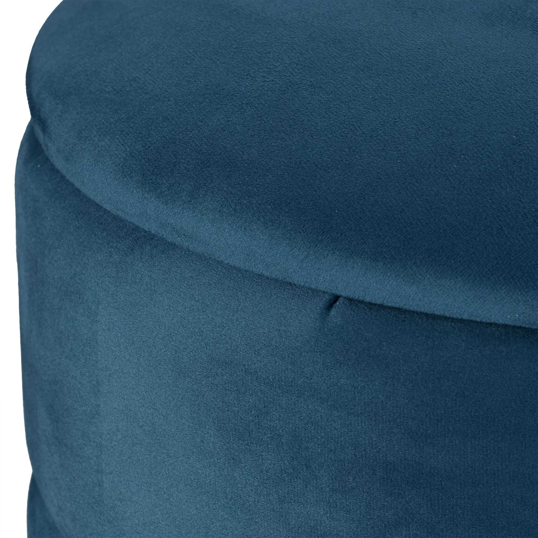 Otwierana pufa tapicerowana granatowa glamour WADA Nóżki
