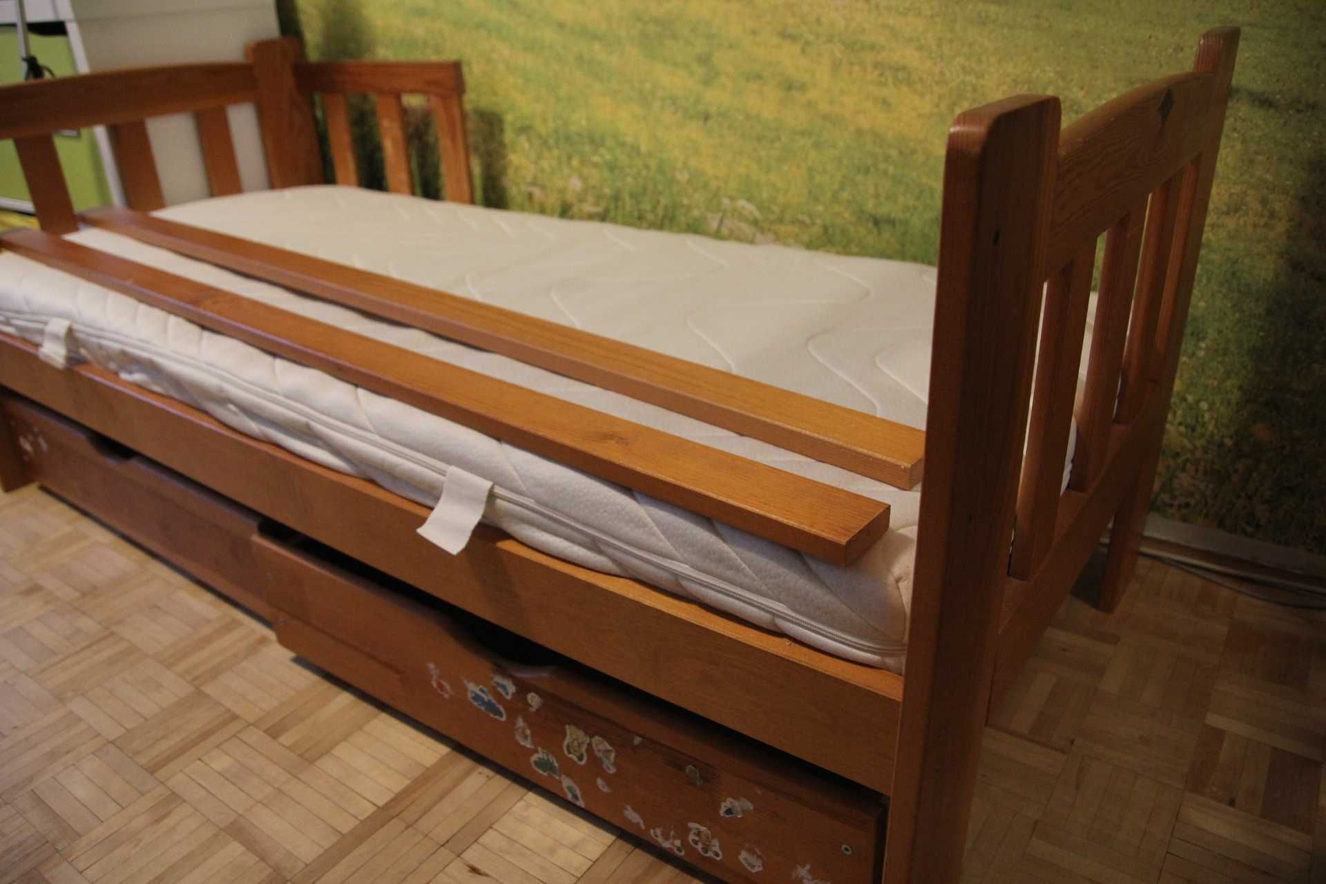 Łóżko drewniane dziecięce używane 160 x 70 z materacem Pruszków