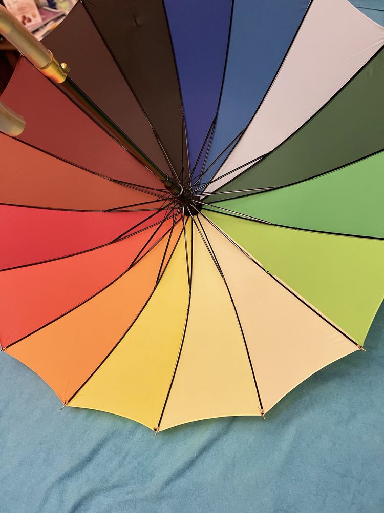 Парасолька Rainbow на 16 спиць, полуавтомат