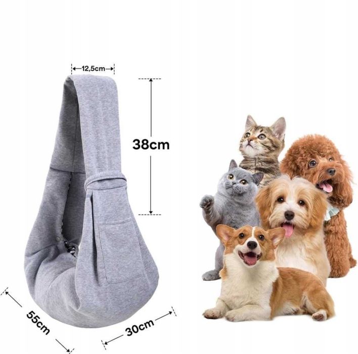 TRANSPORTER Torba dla Małego Psa Kota na Ramię Podróżna Dwustronna