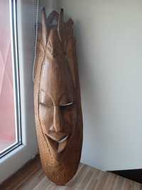 Afrykańska maska rzeźbiona w drewnie ozdoba na ścianę