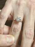 Pierscionek z brylantem w starym szlifie brylant.2.02ct VS