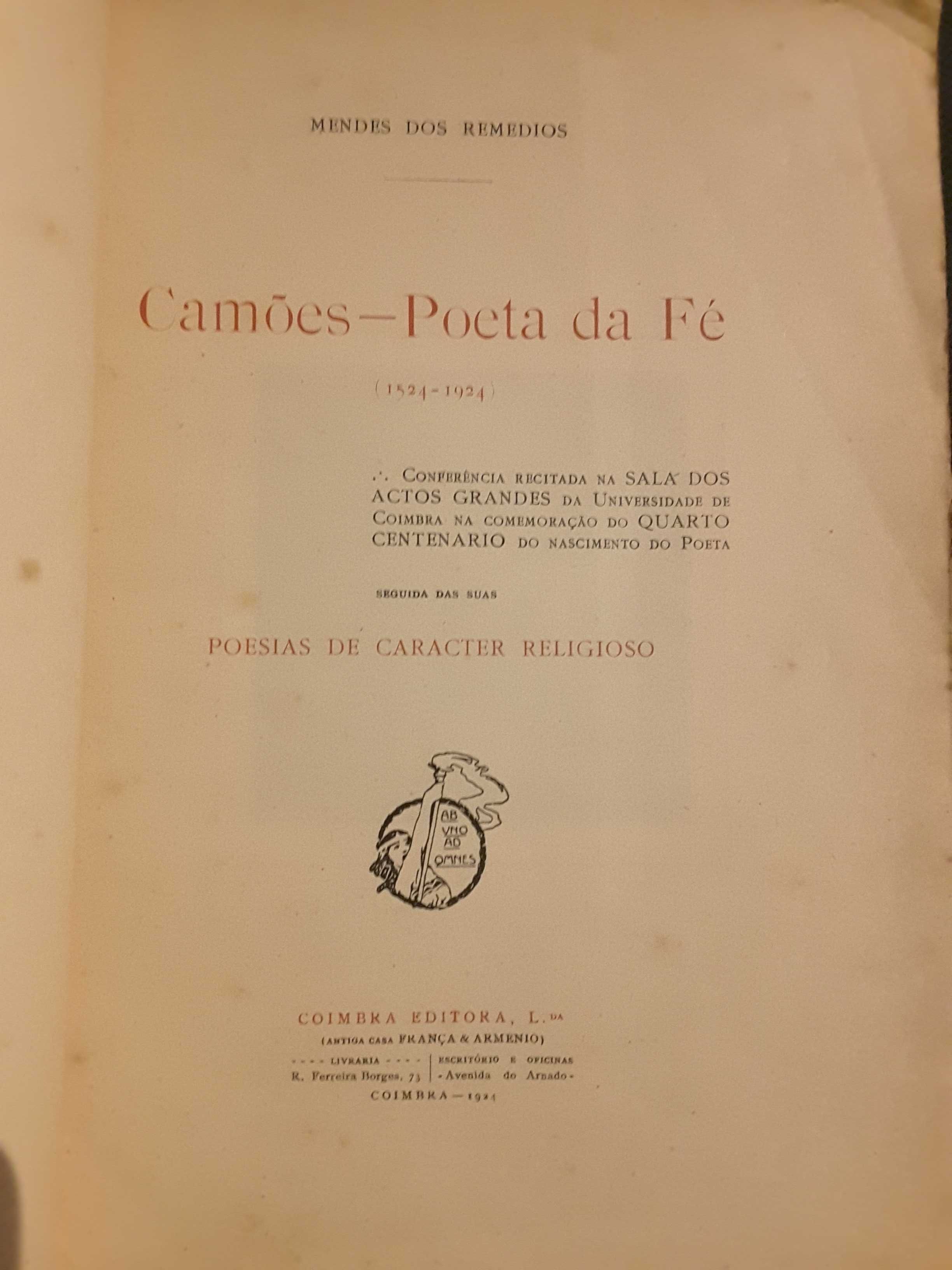 Camões Poeta da Fé / António Ferreira Études sur sa Vie et son Oeuvre