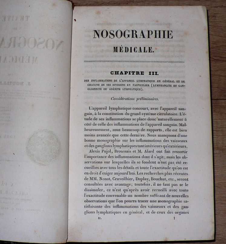 Книга на французском: Nosografhie"  1846 год.