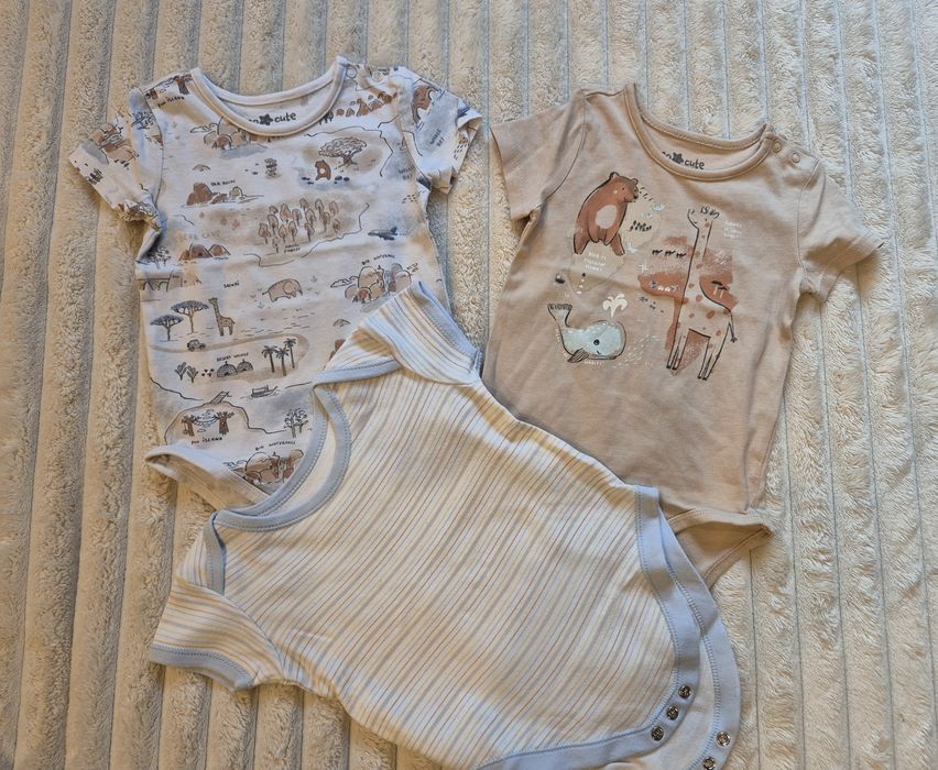 3 x body niemowlęce krótki rękaw rozmiar 80.