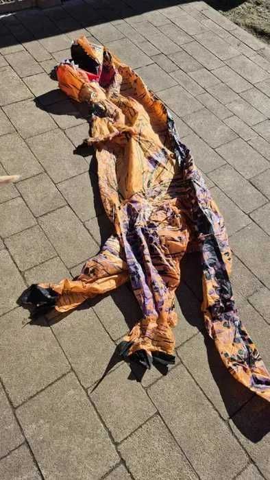 Dmuchany strój dinozaur T-REX kostium dla dorosłych