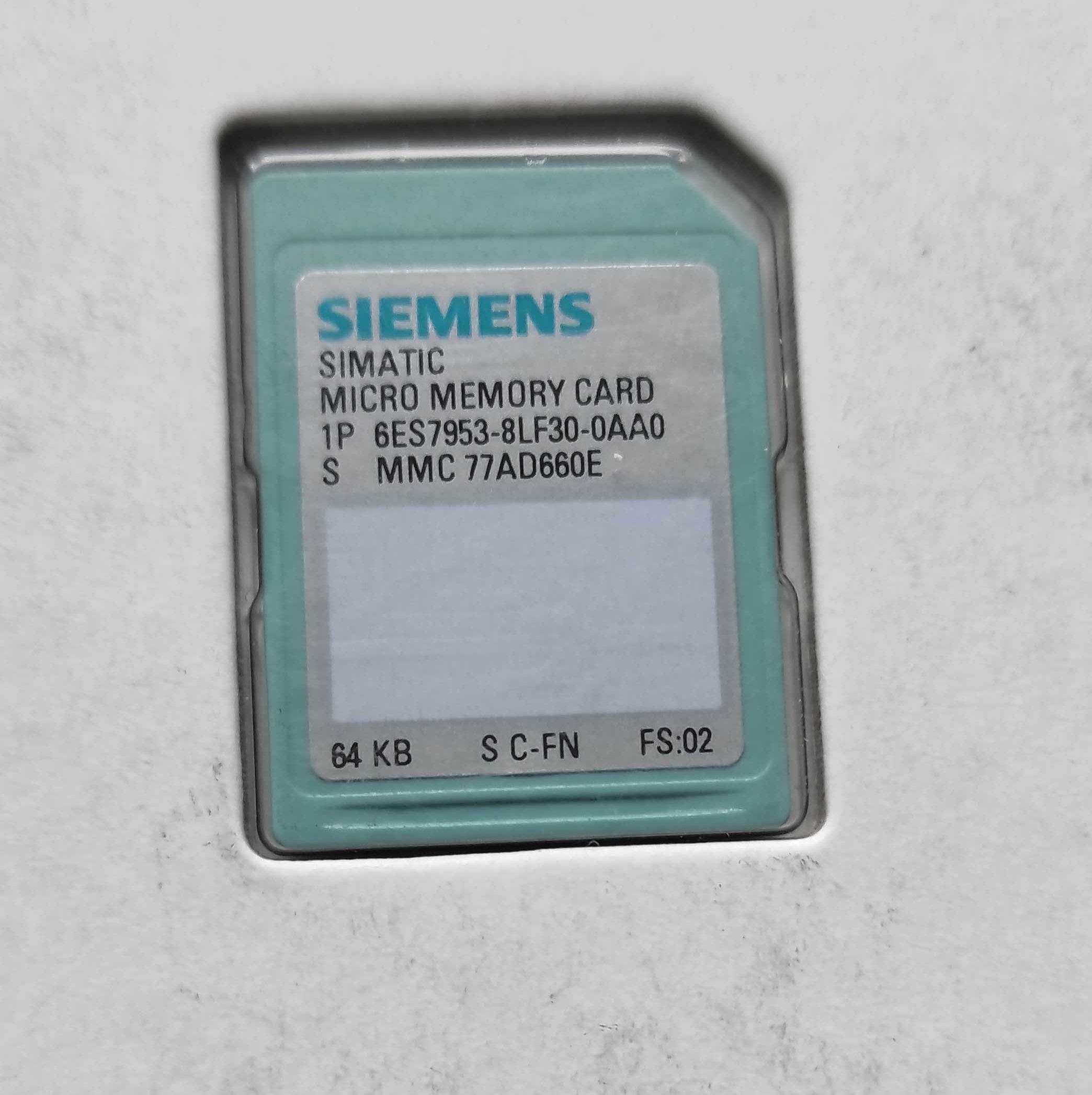 64 KB, Siemens MMC 6ES7953-8LF30-0AA0 , 6ES7953-8LF20-0AA0