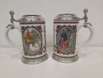 Stare ozdobne Kufle Kufel porcelana Heinrich Villeroy & Boch Wagner