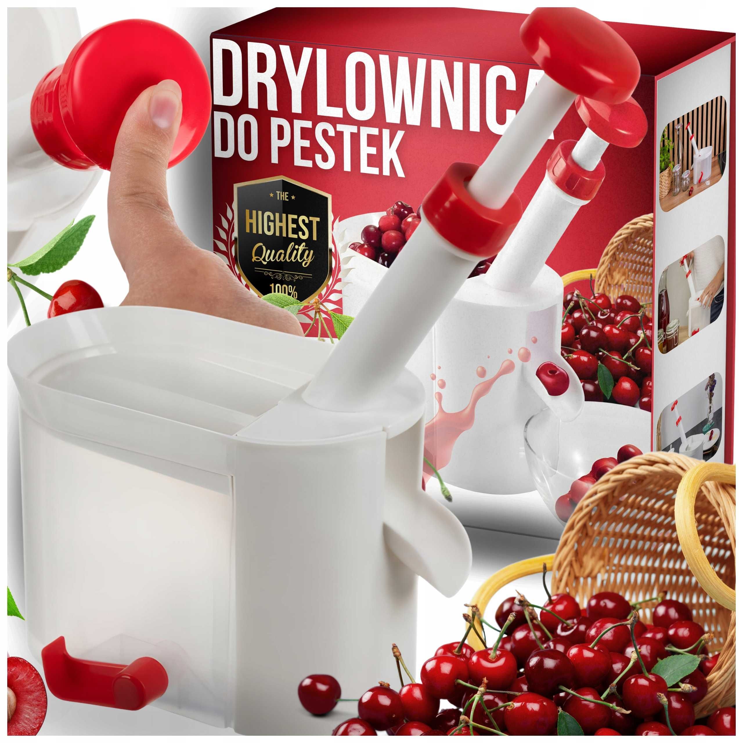 drylownica do wiśni czereśni pestek pojemnik z przyssawką antypoślizg
